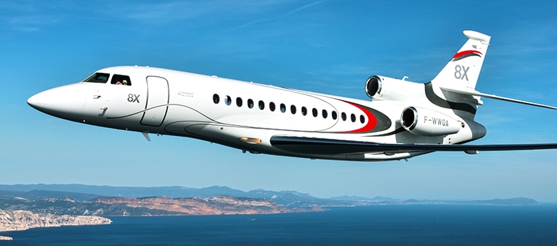 Jet privé avion aéronef  Falcon 8X TissoT Aviation et Services