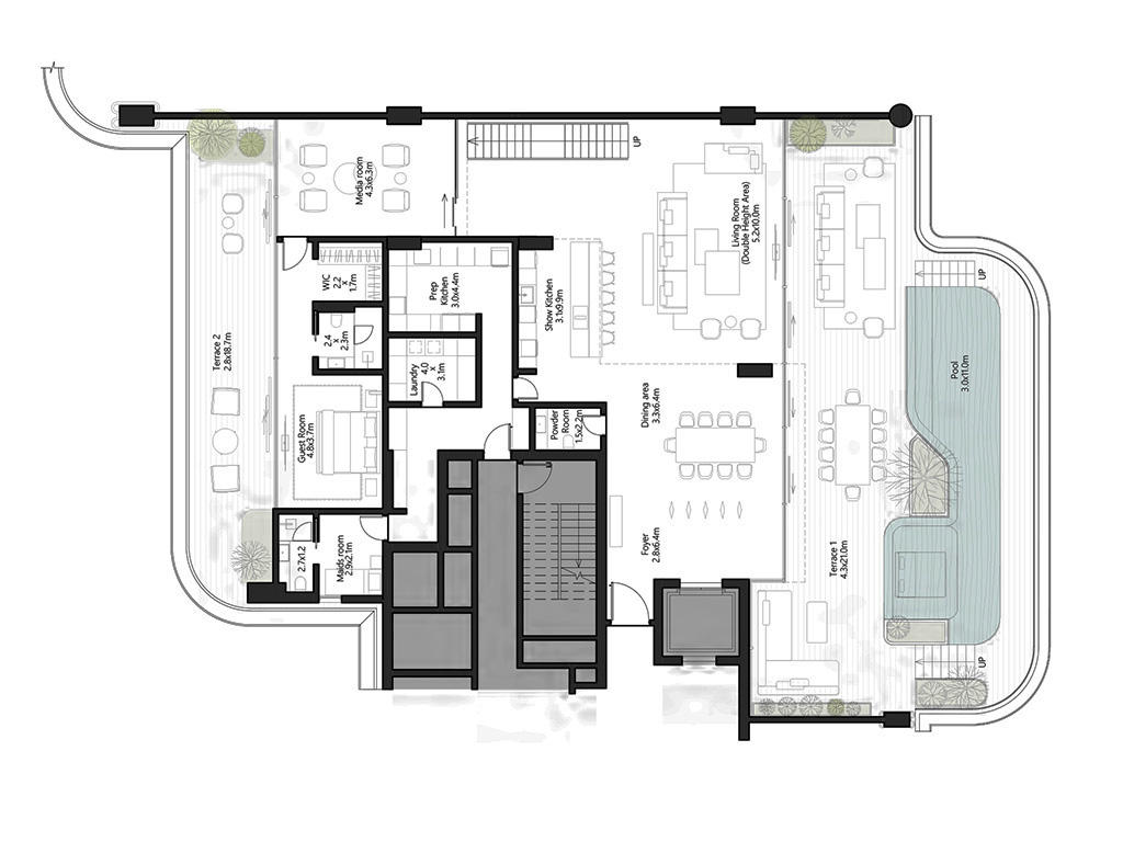 real estate - Dubai - Appartement 11.0 rooms