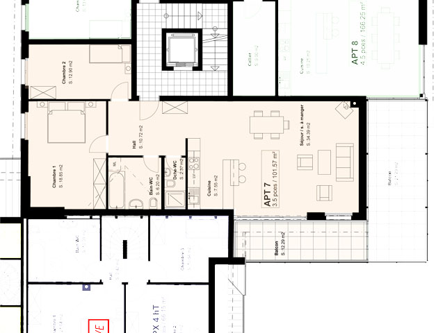 Bettens TissoT Realestate : Flat 3.5 rooms
