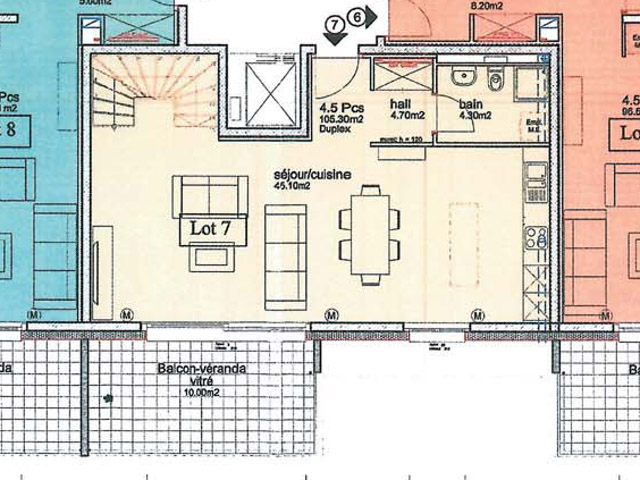 Собственность - Orbe - двух уровненная квартира 4.5 комната