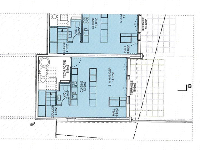 Собственность - Courtepin - вилла иммеющая ощие стены с другими виллами 4.5 комната