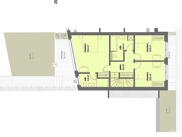 Gletterens  1544 FR - вилла иммеющая ощие стены с другими виллами 5.5 комната - ТиссоТ Недвижимость