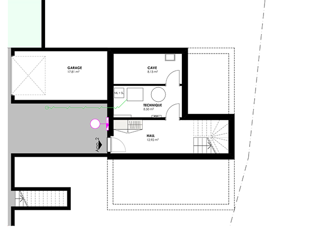 real estate - Attalens - Villa 5.5 rooms