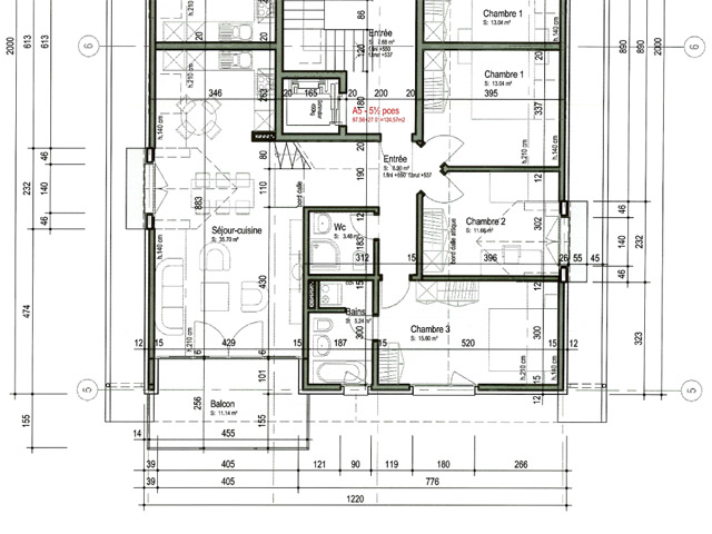 real estate - Morrens - Flat 5.5 rooms