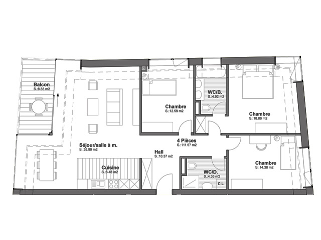 Lausanne TissoT Immobiliare : Appartamento 4.5 rooms