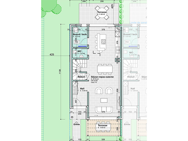 Bien immobilier - Estavayer-le-Lac - Villa contiguë 4.5 pi&egrave;ces