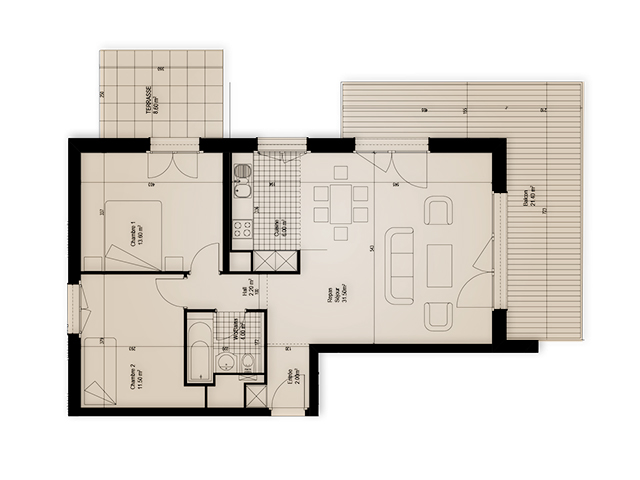 Leysin TissoT Realestate : Flat 3.5 rooms
