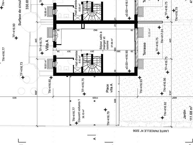 Vessy TissoT Immobilier : Villa contiguë 5.0 pi&egrave;ces