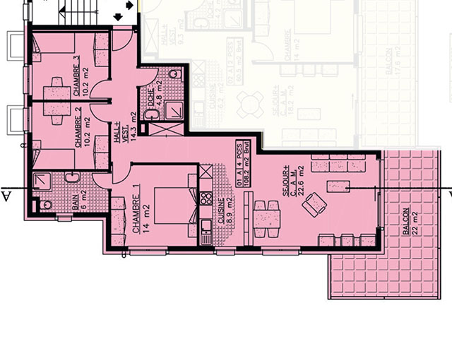 Champlan TissoT Realestate : Flat 4.5 rooms