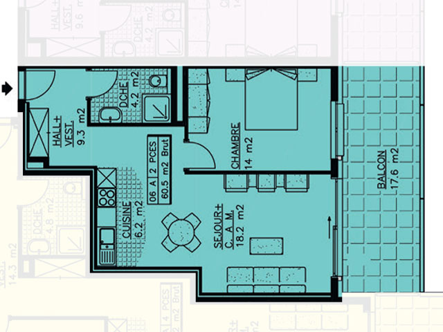 Champlan - Flat 2.5 rooms