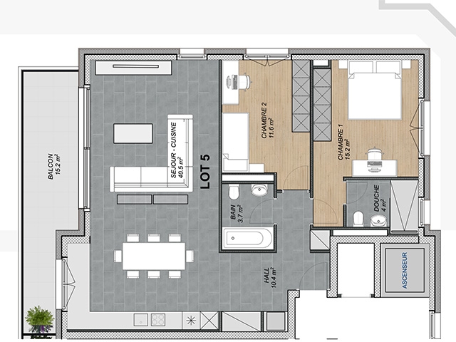 Attalens TissoT Immobiliare : Attico 3.5 rooms
