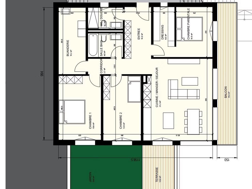 Montezillon TissoT Immobilier : Appartement 4.5 pi&egrave;ces